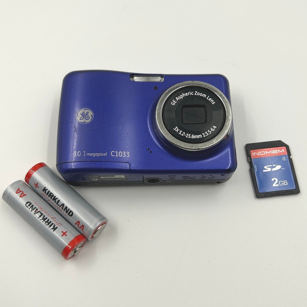 Rare Y2K Blue Digicam Digital Camera GE 10.1MP *Tested & Working* See Video